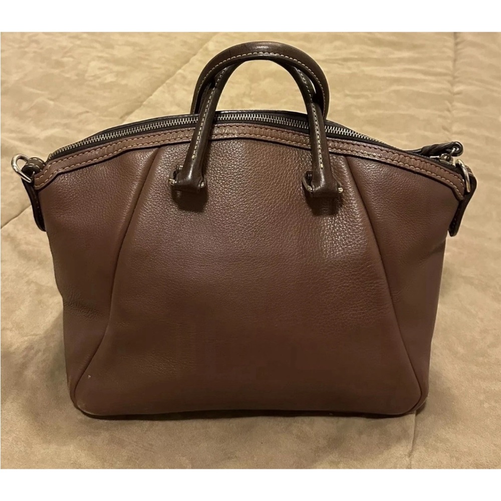 Dooney & Bourke Tan Leather Satchel - Picture 2 of 13